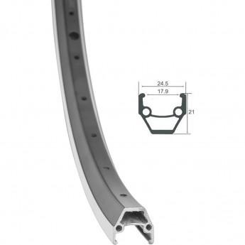 Обод 26" HLQC-02AB 14Gх32Н двойной фрезерованный, черный