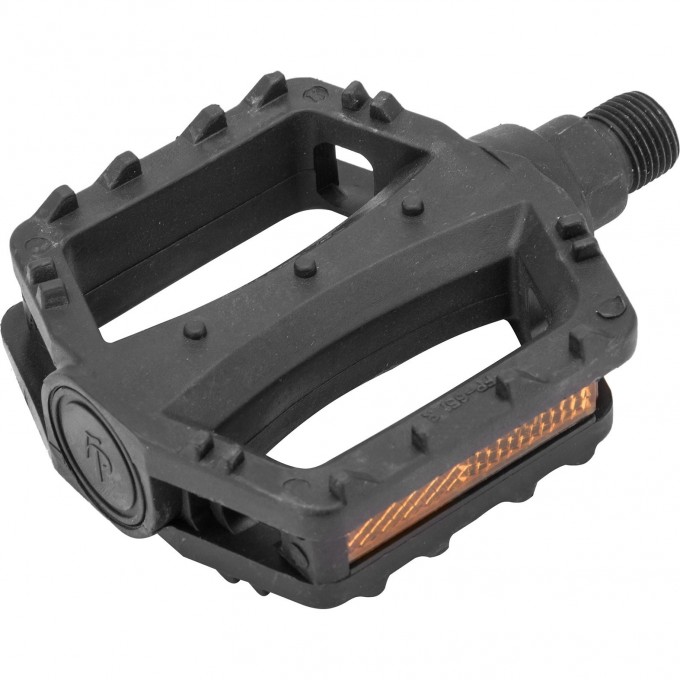 Педали FP-651, ось 9/16" со светоотражателями, пластиковые чёрные 360152