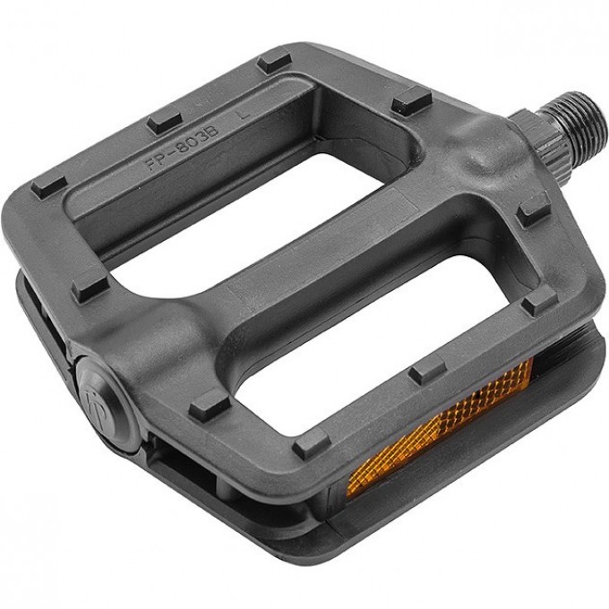 Педали FP-803B, ось 9/16" со светоотражателями, пластиковые чёрные 360125