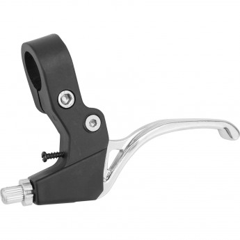 Ручка тормоза левая MBL-325 PA под 3 пальца, черно-серебристая Ручка тормоза левая MBL-325 PA под 3 пальца, черно-серебристая