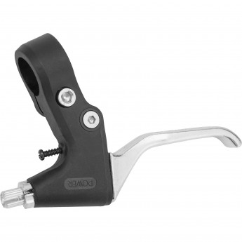 Ручка тормоза левая VBL-289 DA под 2,5 пальца, черно-серебристая Ручка тормоза левая VBL-289 DA под 2,5 пальца, черно-серебристая