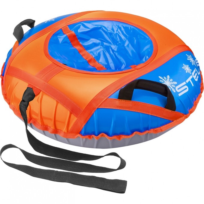 Санки надувные STELS D110см, оранжево-голубые 710065