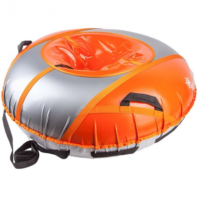 Санки надувные STELS D125 см усиленные, оранжево-серые 710113