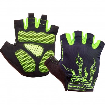 Велоперчатки ZL2313 черно-зелёные, размер: XXL