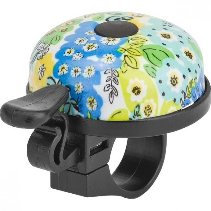 Звонок 16R-06 "Цветы" чёрно-голубой 210113